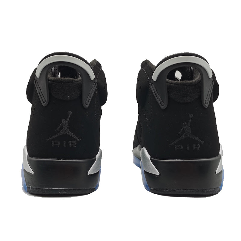 Jordan 6 Black and Silver High-Top Sneakers