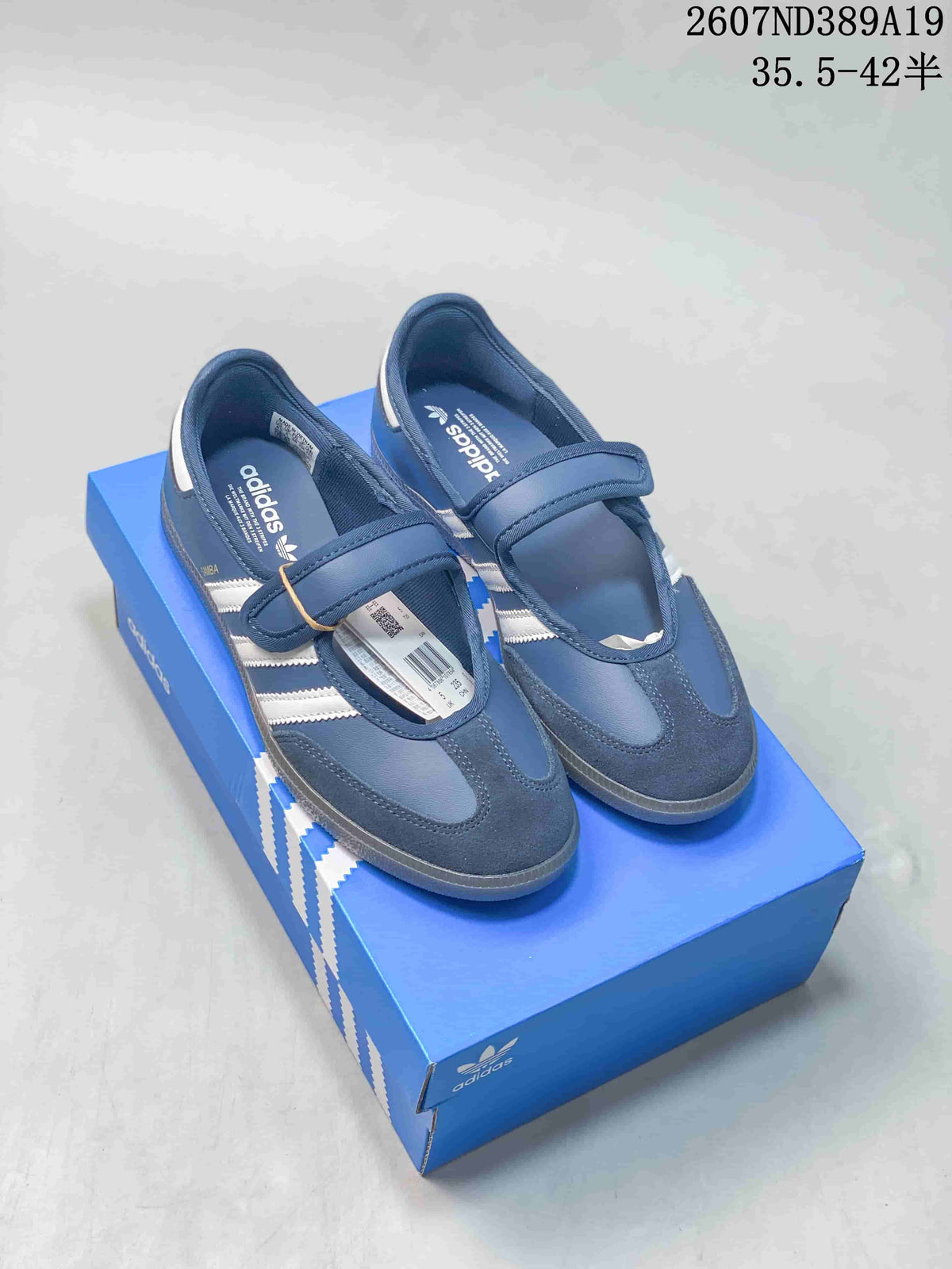 adidas Samba Jane Mary Jane Sneakers Blue and White