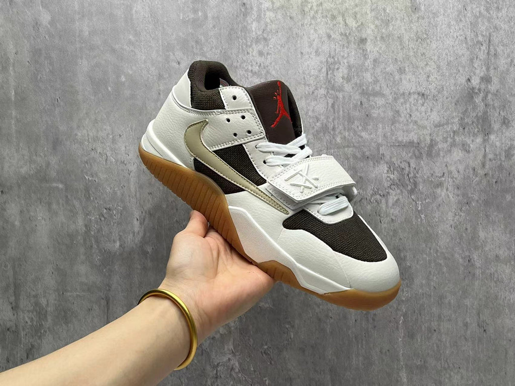 Nike Air Jordan 1 Low White Brown Sneakers