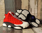 Jordan 13 White, Gray & Red Men's Sneakers