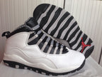 Air Jordan 10 High-Top Sneakers in White and Black