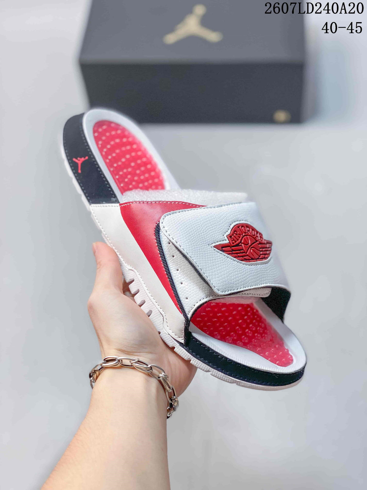 Jordan Air Jordan Hydro II Retro Slides White Red Black