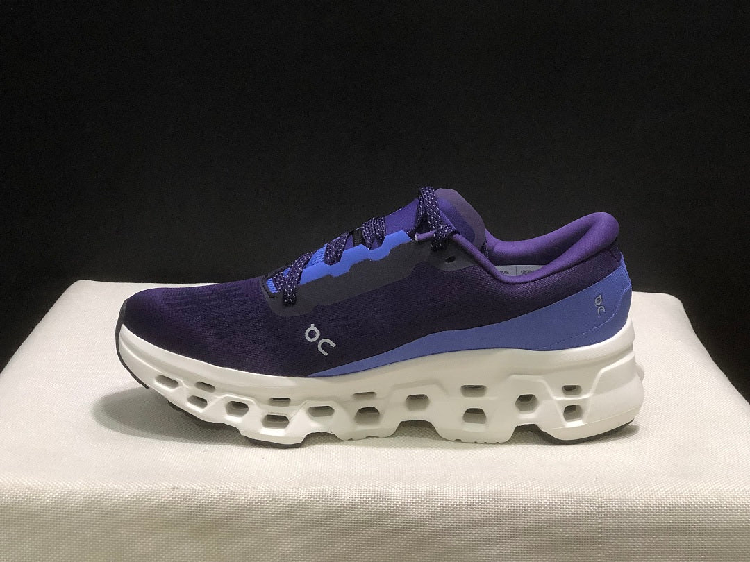 On Cloudmonster 3 Running Shoes, Blue and Purple