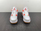 Nike SB x Air Jordan 4 White and Orange Sneakers DR5415-108