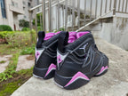 Jordan 7 High-Top Sneakers in Black, White and Pink