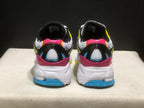 Trapstar Retro Chunky Sneakers in White, Blue and Neon Yellow