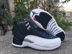 Jordan 12 Retro Playoffs Black and White High-Top Sneakers