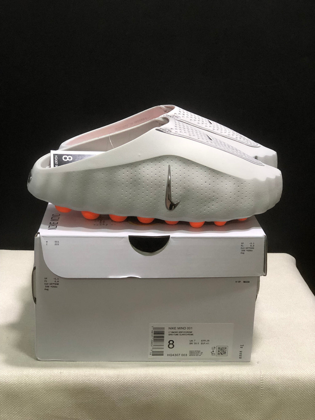 Nike Mind 001 Slides Light Smoke Grey/Chrome HQ4307-003