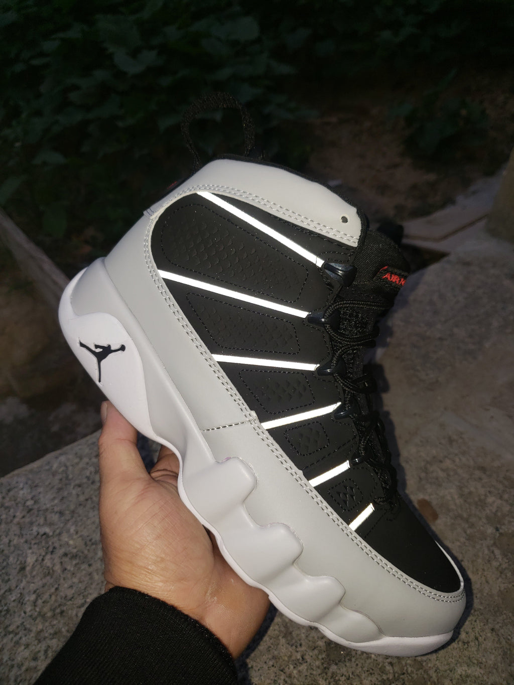 Jordan Air Jordan 9 Black Grey Silver High-Top Sneakers