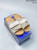 Birkenstock Boston Suede Sandals in Beige