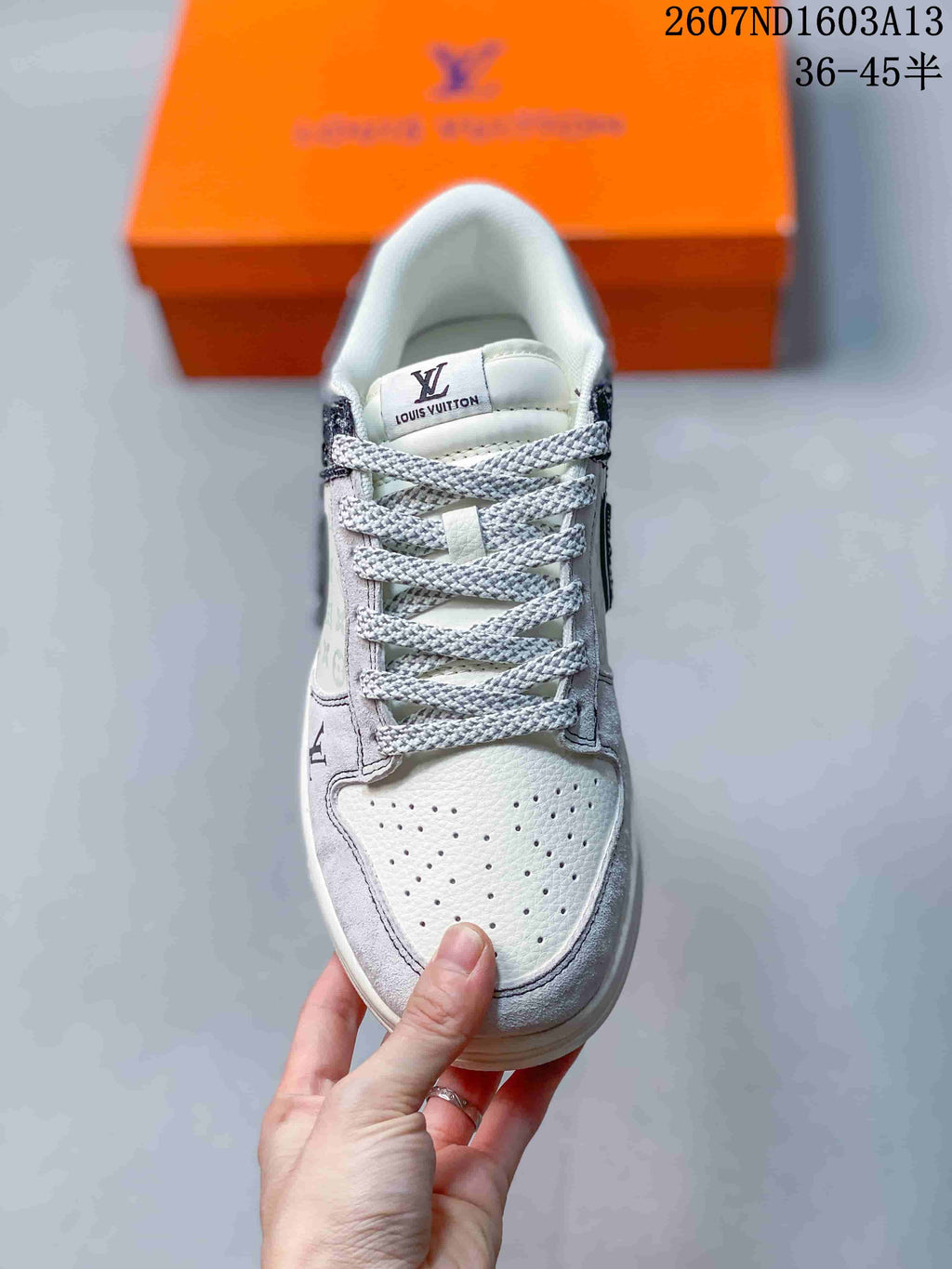 Nike SB Dunk Low LV-Pattern Grey White Sneakers