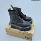 Dr. Martens Black Platform Lace-Up Ankle Boots
