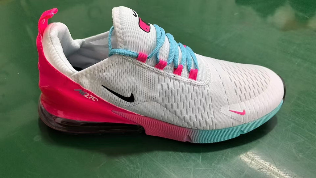 Nike Air Max 270 White Pink Aqua Sneakers