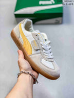 PUMA Palermo Leather Sneakers White Yellow Gum 2507JJD320A13