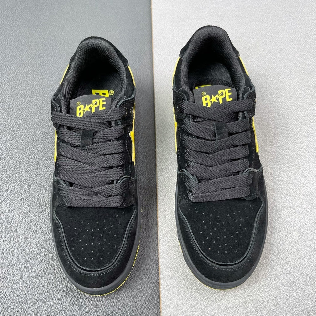 A Bathing Ape SK8 Sta Sneakers Black Yellow