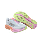 HOKA Running Shoes in Gray, Pink and Lime