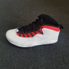 Air Jordan 10 Mismatch High-Top Sneakers White Red Blue