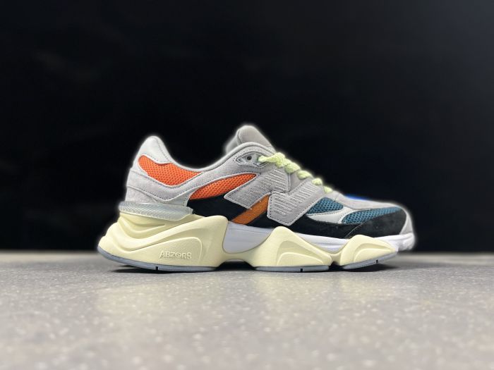 New Balance 9060 U9060GGB Sneakers, Grey and Orange