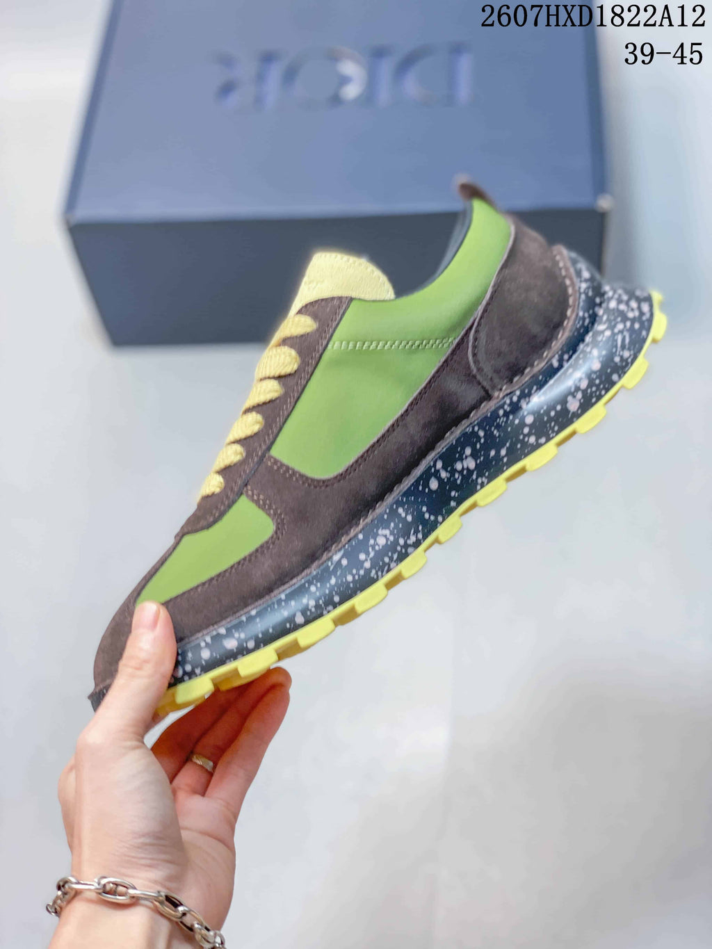 Dior Squash Sneakers Green and Brown 2607HXD1822A12