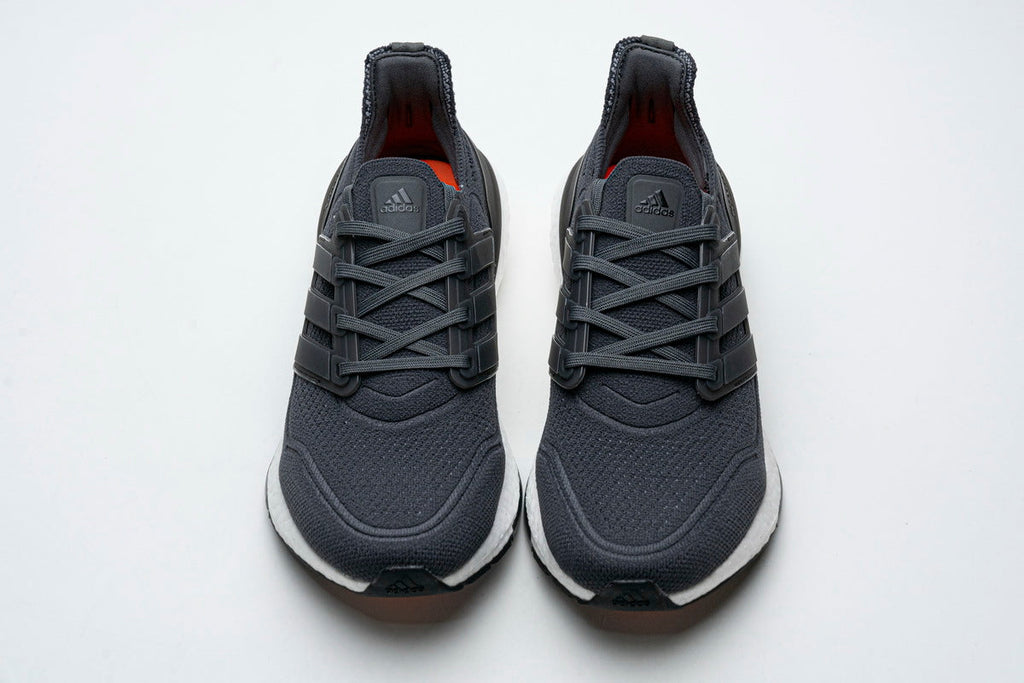 adidas UltraBoost 21 Running Shoes, Charcoal and White FY0372