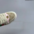 Gucci Screener Low-Top Sneakers in Beige and Pink