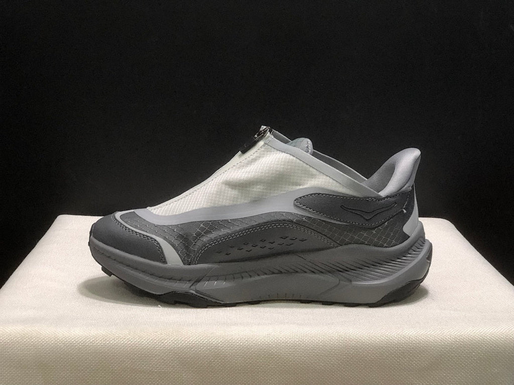 HOKA Project Transport Zip-Closure Sneakers in Gray