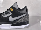 Air Jordan 3 Retro Black and Grey Sneakers