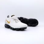 Nike Air VaporMax Flyknit White Gold Black Sneakers 942842-010
