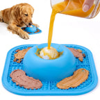 Slow Feeder Dog Bowl and Lick Mat with Ball