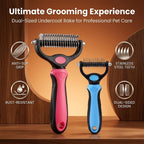 Dematting Comb Undercoat Rake Deshedding Brush for Pets