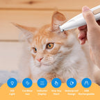 Quiet Rechargeable Pet Hair Trimmer with LED Light