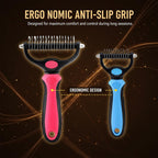 Dematting Comb Undercoat Rake Deshedding Brush for Pets