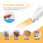 Quiet Rechargeable Pet Hair Trimmer with LED Light