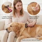 Dematting Comb Undercoat Rake Deshedding Brush for Pets