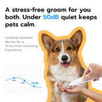 Quiet Rechargeable Pet Hair Trimmer with LED Light