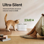 Stainless Steel Wireless Quiet Dual Flow Pet Fountain