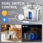 Stainless Steel Automatic Pet Water Fountain with Filters