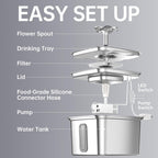 Stainless Steel Automatic Pet Water Fountain with Filters