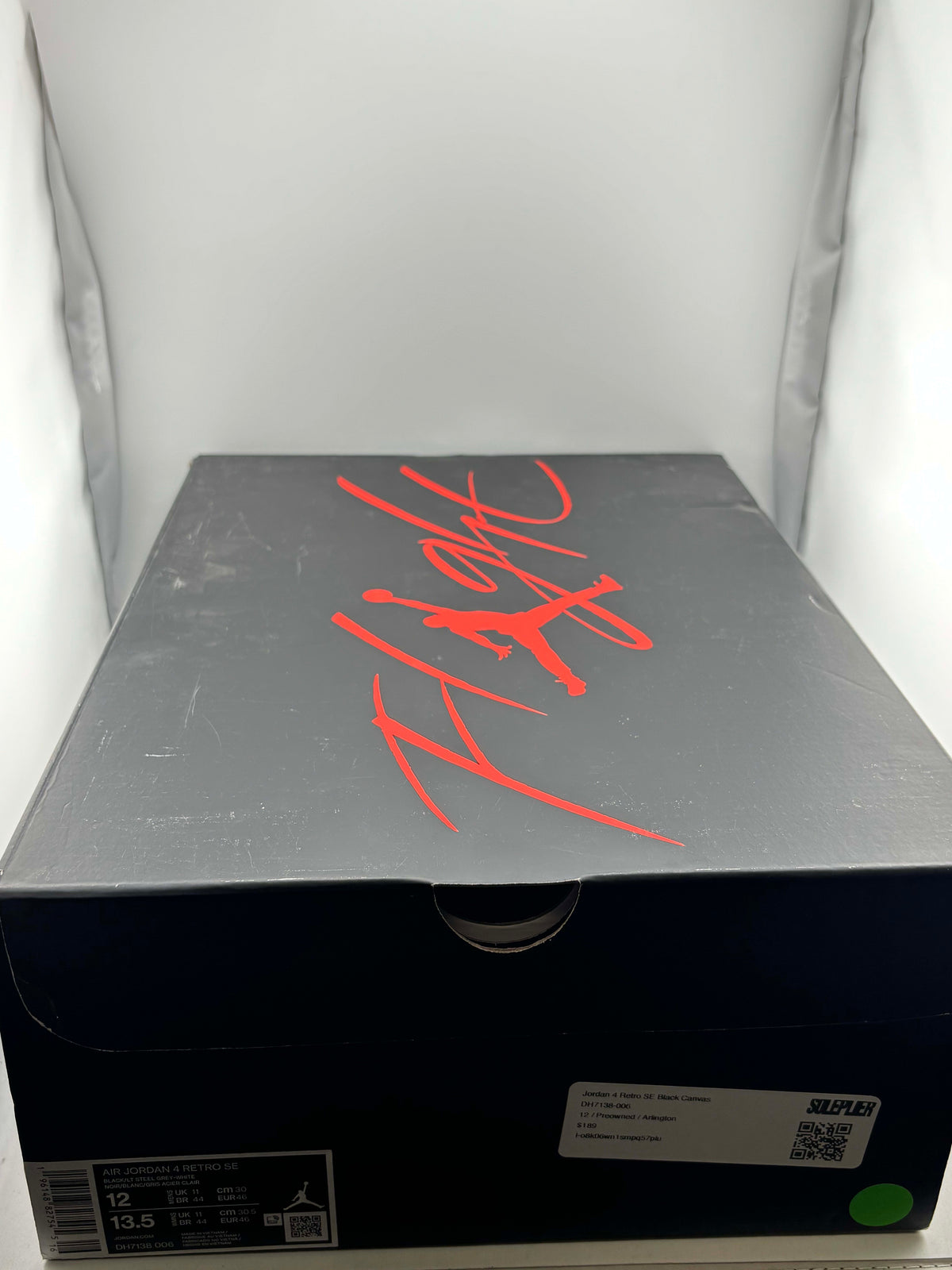 Jordan 4 Retro SE Black Canvas