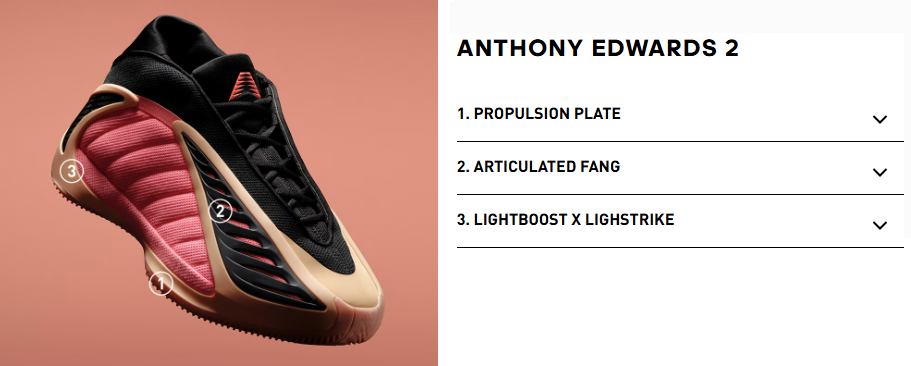 Men's Adidas Anthony Edwards 2 - AE2 - Acid Orange/Core Black
